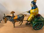 Vintage Blikken Clown op Ezel - Opwindbaar, Antiek en Kunst, Antiek | Speelgoed, Ophalen of Verzenden