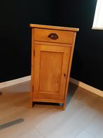 smal hoog kastje oud grenen, Ophalen, Minder dan 50 cm, Gebruikt, 1 of 2 laden