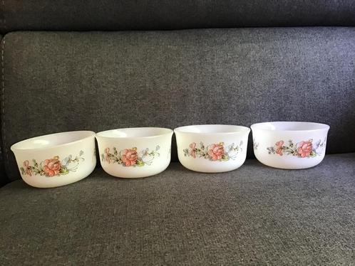 Acropal schaaltjes, 5 stuks, glas, bloemmotief, zeer goed, Huis en Inrichting, Keuken | Servies, Zo goed als nieuw, Schaal of Schalen