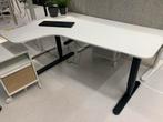 Ikea zit sta bureau hoek links + monitorverhoger, Huis en Inrichting, Bureaus, Ophalen of Verzenden, In hoogte verstelbaar, Zo goed als nieuw