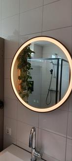 Spiegel met licht en verwarming 60 cm, Minder dan 100 cm, Rond, Ophalen of Verzenden, Zo goed als nieuw