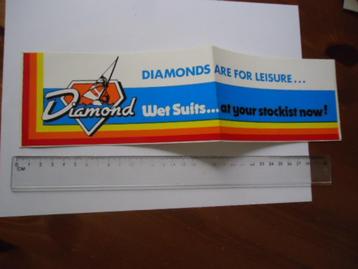 sticker oud Diamond WINDSURF Surf board surfing retro groot beschikbaar voor biedingen