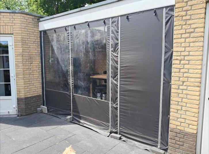 Verandazeil inclusief montagemateriaal en palen, Tuin en Terras, Overkappingen, Nieuw, Veranda, Ophalen