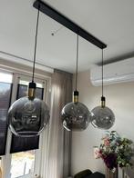 Smokeglas eettafel hanglamp - 3 bollen, Huis en Inrichting, Ophalen, Gebruikt