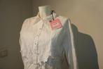 Blumarine blouse crop top bloemen sier stiksel mt IT 44, Verzenden, Wit, Nieuw, Blumarine