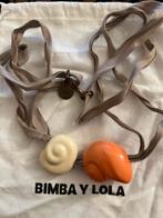 BIMBA Y LOLA ketting camel met roomwitte en koraal kraal., Verzenden, Zo goed als nieuw, Overige kleuren, Overige materialen