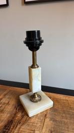 Vintage onyx natuursteen stenen lampen voet messing details, Ophalen of Verzenden, Zo goed als nieuw, Minder dan 50 cm