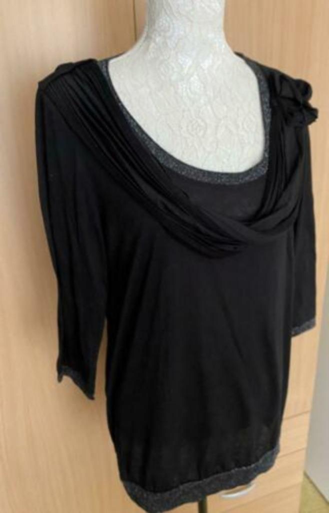 Per Una/Marks&Spencer top maat 44, Kleding | Dames, Tops, Zo goed als nieuw, Maat 42/44 (L), Zwart, Lange mouw, Ophalen of Verzenden