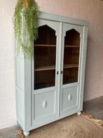 Antiek vintage vitrinekast restyled, 100 tot 150 cm, Ophalen of Verzenden, Antiek vintage, 150 tot 200 cm