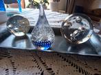 3 Glazen Bollen Leerdams Glas, Ophalen of Verzenden