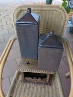 Oude voetenstoof en 2 potten, Antiek en Kunst, Ophalen of Verzenden