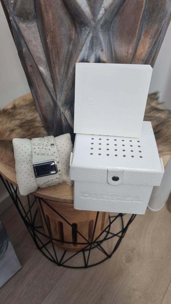 Horloge, heren, Diesel, Sieraden, Tassen en Uiterlijk, Horloges | Heren, Zo goed als nieuw, Overige merken, Staal, Leer, Ophalen of Verzenden