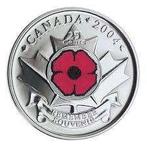 Canada 25 cent - Poppy - 2004 - Nieuw uit de rol, Verzenden, Noord-Amerika, Losse munt