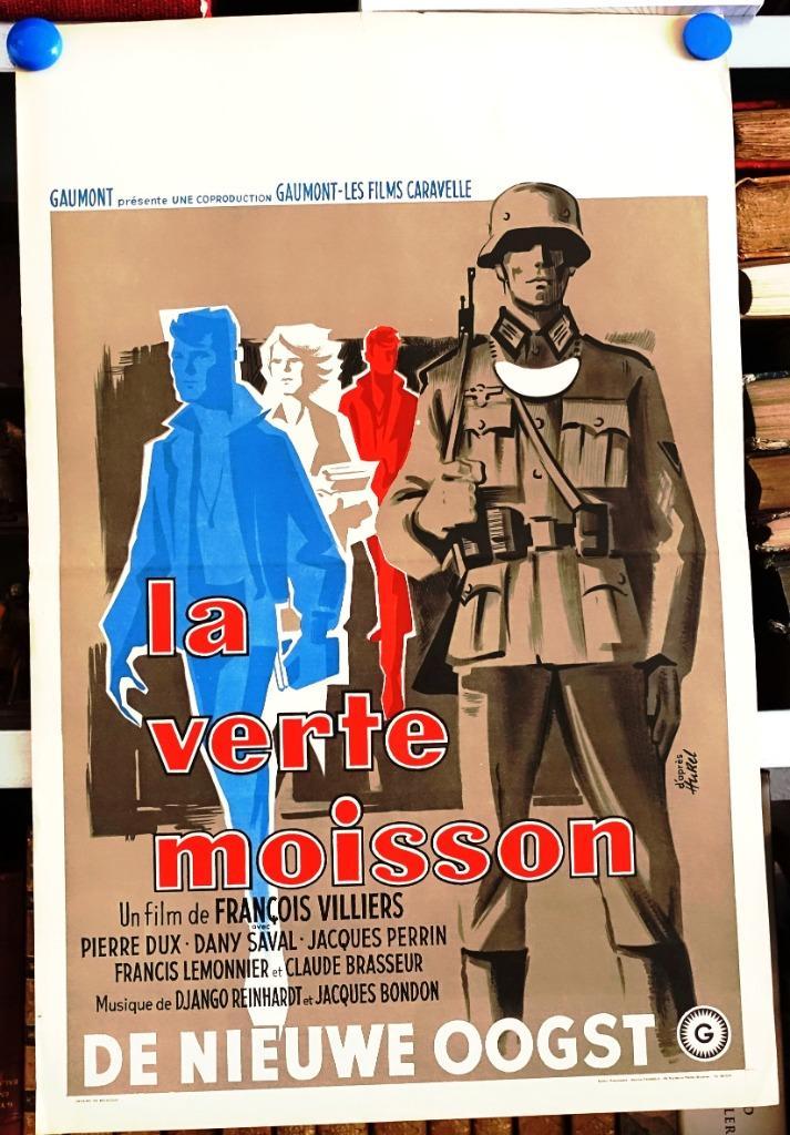 Filmposter La verte moisson / De nieuwe oogst, Verzamelen, Posters, Film en Tv, A1 t/m A3, Ophalen of Verzenden
