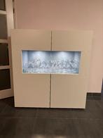 Servieskast - wit met verlichting, Huis en Inrichting, Kasten | Buffetkasten, Ophalen, 100 tot 150 cm, 100 tot 150 cm, Overige houtsoorten