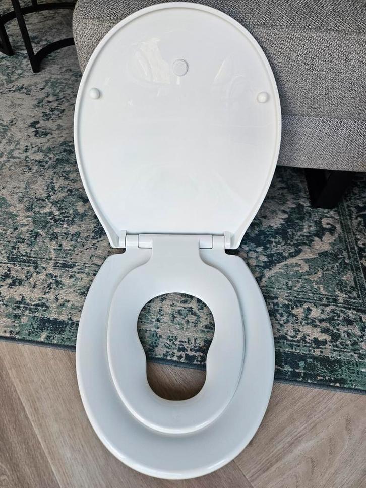 Toiletbril Tiger Tulsa (met kinderbril), Doe-het-zelf en Verbouw, Sanitair, Gebruikt, Toilet, Ophalen of Verzenden