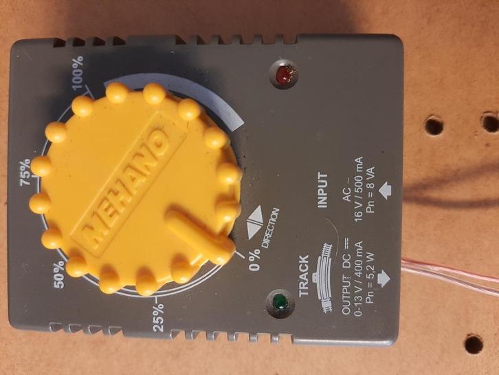 mehano rijregelaar trafo, Hobby en Vrije tijd, Modeltreinen | H0, Zo goed als nieuw, Transformator of Voeding, Gelijkstroom, Overige merken