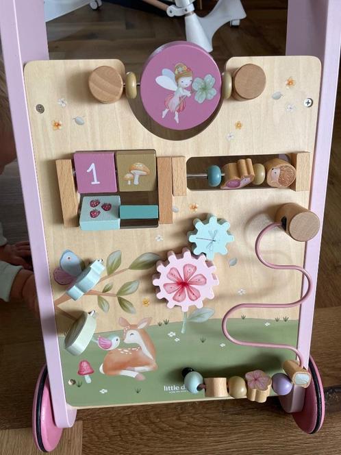 Loopwagen - Roze - Fairy Garden Little Duch, Kinderen en Baby's, Speelgoed | Houten speelgoed, Zo goed als nieuw, Duw- of Trekspeelgoed