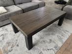 Zware Salontafel eiken grey wash . Met metalen onderstel, 100 tot 150 cm, Verzenden, 50 tot 100 cm, Zo goed als nieuw