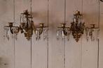 Set grote franse wand kandelaars vol kristallen pegels hoogt, Ophalen