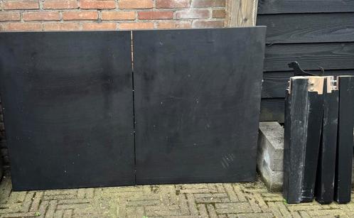 Uitschuifbare eettafel – zwart hout (gebruikte staat), Doe-het-zelf en Verbouw, Platen en Panelen, Gebruikt, Hout, Minder dan 20 mm