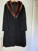 ASTRAKAN BONTJAS MET BONTKRAAG, Kleding | Dames, Jassen | Winter, Maat 38/40 (M), Zwart, Zo goed als nieuw, Bonthuis Hermelijn