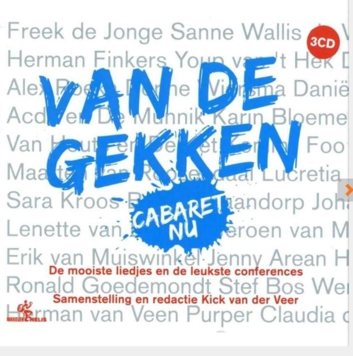 Van de Gekken - Cabaret Nu ( 3CD)**, Cd's en Dvd's, Cd's | Humor en Cabaret, Zo goed als nieuw, Ophalen of Verzenden