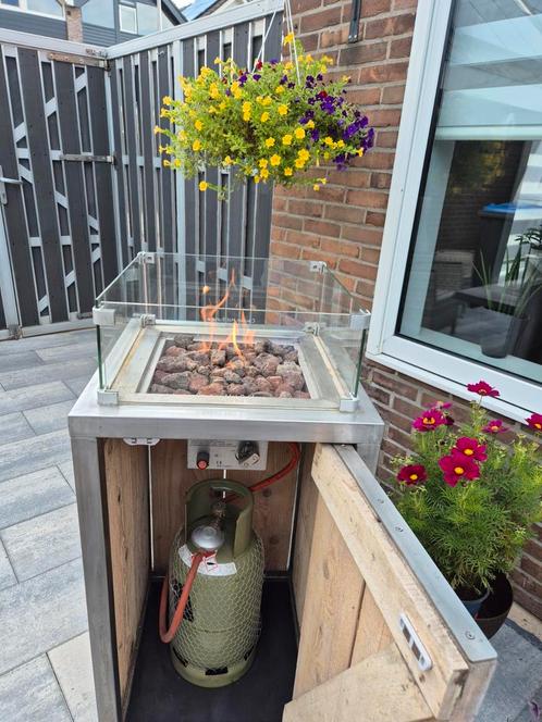 Vuurtafel rvs, Tuin en Terras, Vuurtafels, Gebruikt, Ophalen