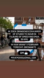 Ik zoek dringend een kamer of studio te huur, Huizen en Kamers, Tilburg
