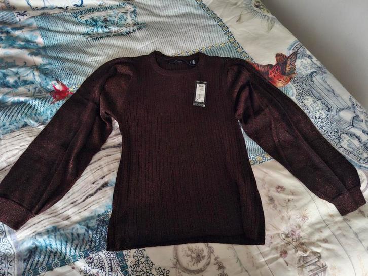 Vero Moda glitter top - maat L *nieuw*, Kleding | Dames, Truien en Vesten, Nieuw, Bruin, Ophalen