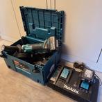 MAKITA Haakse slijper op Accu. Incl. accu's en lader, Doe-het-zelf en Verbouw, Gereedschap | Slijpmachines, Ophalen of Verzenden
