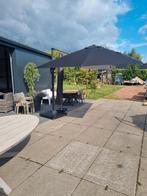 Garden impressions zwevende parasol met granieten 90kg voet, Ophalen, Nieuw, Zweefparasol