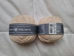 Durable Macramé, 2 bollen, kleur cream, Ophalen of Verzenden, Nieuw, Breien of Haken, Wol of Garen