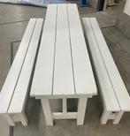 Picknick set Industrial White, Tuin en Terras, Tuinsets en Loungesets, Tuinset, Bank, 8 zitplaatsen, Zo goed als nieuw