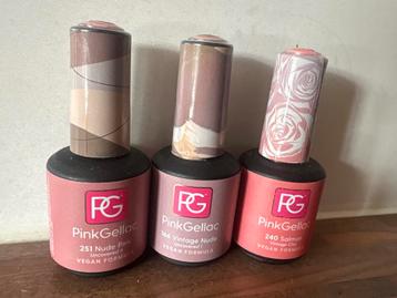 Pink Gellac Set: Salmon 240, Nude Pink 251, Vintage Nude 166 beschikbaar voor biedingen