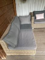 Loungeset met grijze kussens, Ophalen, 5 zitplaatsen, Gebruikt, Loungeset