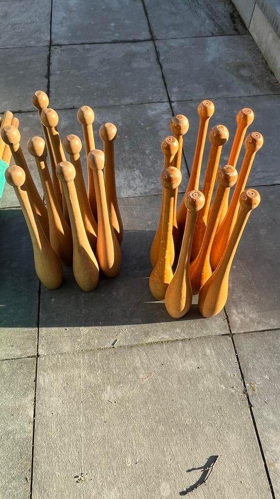 Vintage gymnastiek knotsen (2x10 stuks), Ophalen of Verzenden, Gebruikt