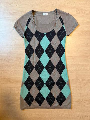 Sutherland winter shirt/jurk mt XS taupe-bruin-mintgroen beschikbaar voor biedingen