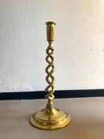 XL Grote vintage antiek 20s messing twist design kandelaar, Ophalen, Koper of Brons