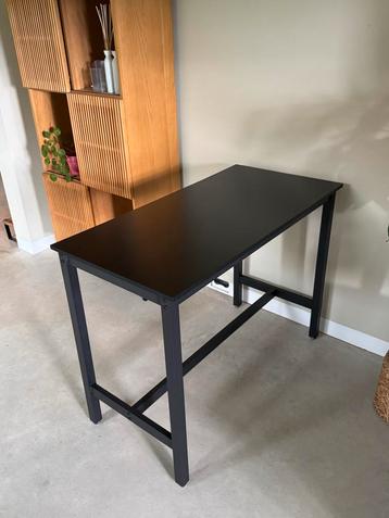 Zwarte Bartafel - hout/metaal - 100x40x90cm beschikbaar voor biedingen