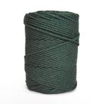 4 mm twisted macrame touw Pine groen 160 meter katoen 1 kilo, Nieuw, Ophalen of Verzenden