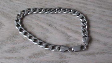 Zilveren heren/dames schakel armband / 925/1000 beschikbaar voor biedingen