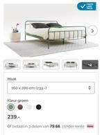 prachtig bed incl lattenbodems 160x200, Ophalen, Tweepersoons, Scaninavisch stoer minimalistisch, Zo goed als nieuw