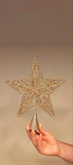 Kerst piek gouden ster met glitters, Diversen, Kerst, Ophalen of Verzenden, Zo goed als nieuw