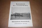 Zeldzame folder - Machinefabriek Koopman Dordrecht 1910 !!, Ophalen of Verzenden, Gelezen