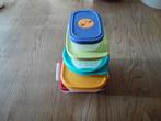 Tupperware 5 verschillende bakjes in verschillende kleuren, Ophalen of Verzenden, Gebruikt, Blauw, Bak of Kom