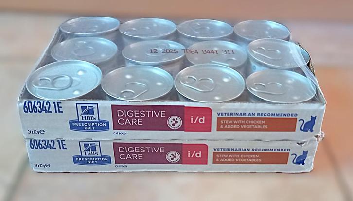 Tray blikjes (24x82 gram) Hills Digestive Care - I/D, Dieren en Toebehoren, Dierenvoeding, Kat, Ophalen of Verzenden