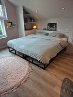 Emma Metalen Bed 180x200 (zonder matras), Zwart, Tweepersoons, Ophalen of Verzenden, Zo goed als nieuw