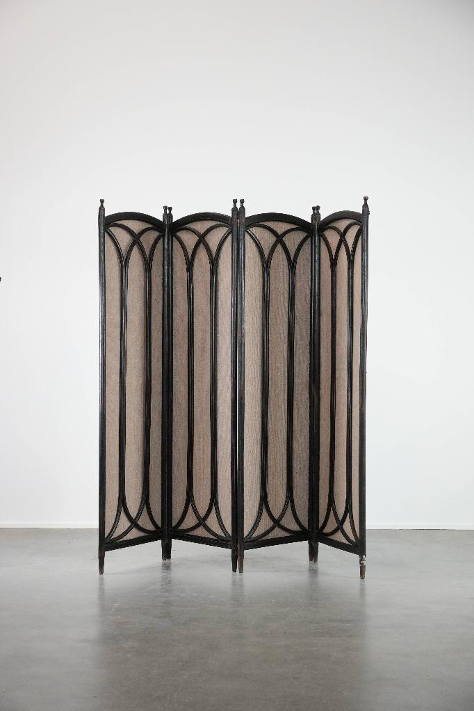 Antiek gerestaureerd Art Nouveau kamerscherm uit 19e eeuw, Antiek en Kunst, Antiek | Woonaccessoires, Ophalen