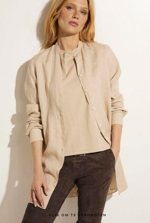 Aspesi linnen blouse maat 2 (38) via Pauw, Kleding | Dames, Blouses en Tunieken, Zo goed als nieuw, Maat 38/40 (M), Beige, Ophalen
